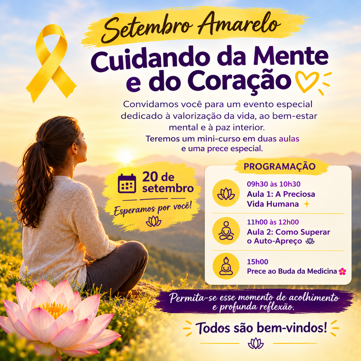 Setembro Amarelo: Cuidando da Mente e do Coração